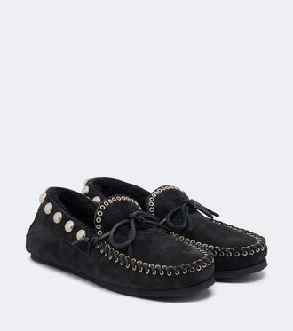 Isabel Marant Fitza shearling-lined suede loafers