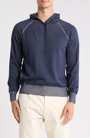 Bugatchi Raglan Sleeve Cotton Hoodie in Navy at Nordstrom Rack, Size Xx-Large