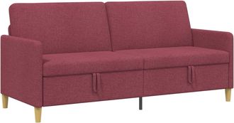vidaXL Sof&aacute; Con Almacenamiento Rojo Vino 192 X 78 X 87 Cm Poli&eacute;ster Vidaxl