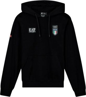 Emporio Armani Emporio Armani Ea7, Heren, Sweatshirts & Hoodies, Zwart, Maat: L Katoen