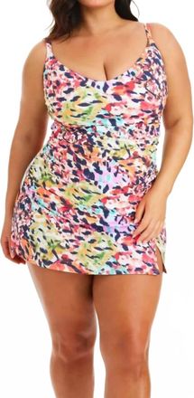 Bleu Rod Beattie Womens Party Animal Scoop Neck Tankini - Plus In Multicolor