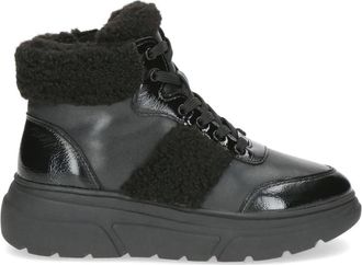 Caprice Zwarte Gesloten Booties Enkellaarzen Vrouwen - Dames - Winterlaarzen - Zwart - 39 EU - Leer - Schoenen