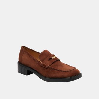 Coach Womens Square Toe Loafer - Brown - Size UK 3.5