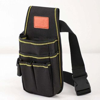 OEM Bolsa Portaherramientas Para Cintur&oacute;n, De Tela Oxford Negra, Tama&ntilde;o Peque&ntilde;o-crezuo