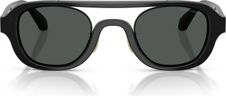 Giorgio Armani Black 0ar8247 Gold Acetate Oversized Sunglasses