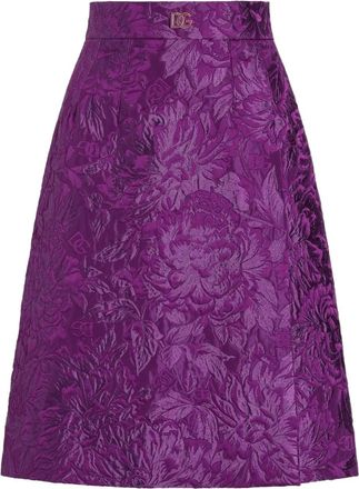 Dolce & Gabbana Minigonna DNA jacquard - Viola