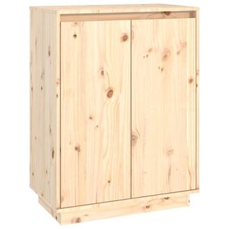 vidaXL Armario Zapatero De Madera Maciza De Pino 60x35x80 Cm Vidaxl
