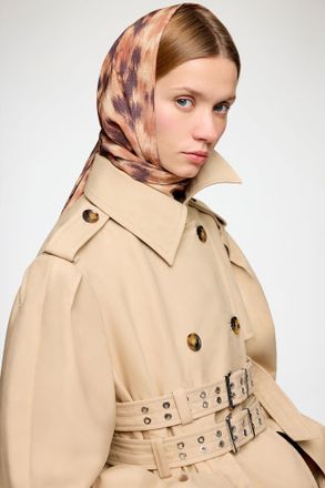 Ganni Burro Wrap Scarf in Print Recycled Polyester