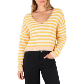 Hurley Campfire V-Neck Sweater in Saffron at Nordstrom Rack, Size X-Large