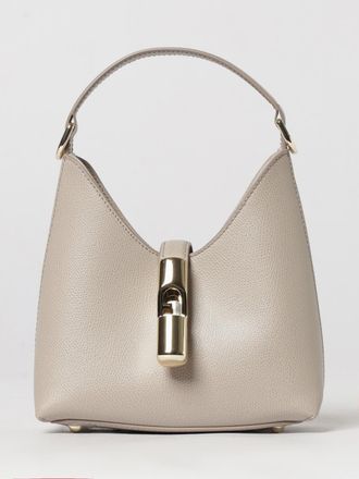Furla Borsa mini a spalla in pelle a grana con logo Monogram e tracolla