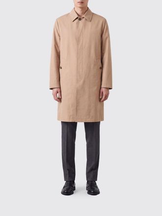 Canali Single-Breasted Cotton-Blend Trench Coat with Concealed Fastening