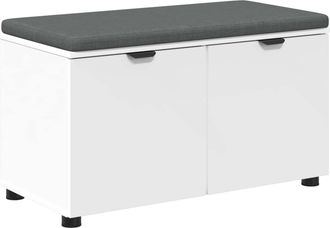 vidaXL Banco De Entrada 80 X 38 X 46 Cm Madera Ingenierizada Y Tela Vidaxl