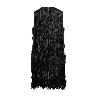 Prada Dames, Jurken, Zwart, Maat: S Satijn