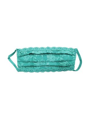 Cosabella Womens Never Say Never Pleated Face Mask In Vibrant Green