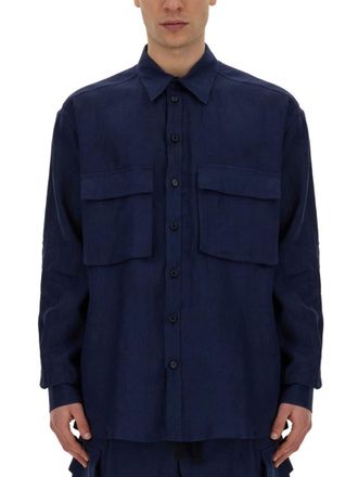 Dolce & Gabbana Navy Blue Oversized Shirt