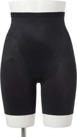 Spanx High-Waisted Mid-Thigh Shorts In Very Black