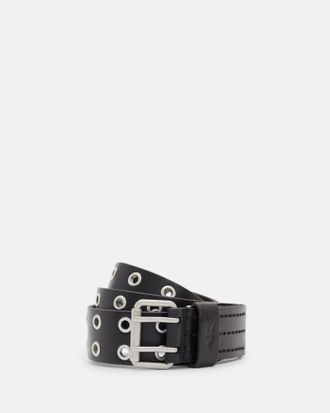 AllSaints Sturge Leather Eyelet Belt