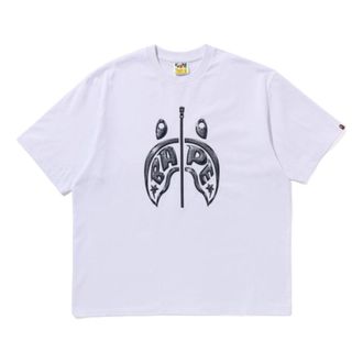 A Bathing Ape Mad Shark Photo Print Relaxed Fit Tee White 1K30-110-333-WHITE