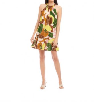 Fifteen Twenty Brenda Ruffle Hem Dress In Island Floral Print