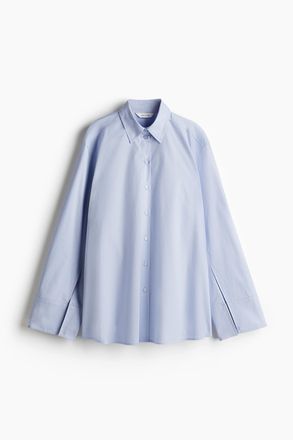 H&M Slit-cuff shirt - Blue