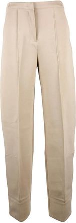 Max Mara Pantalones Rectos - Trousers - Mujer - Beige - S