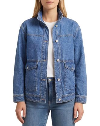 Avec Les Filles Chore Jacket With Back Pleats