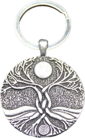 Generic Tree of Life and Full Moon Keyring with Gift Pouch