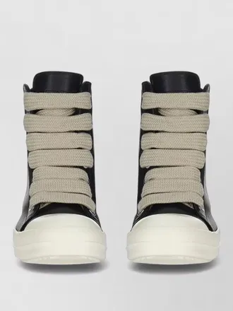 Rick Owens jumbolace high top sneakers leather toecap