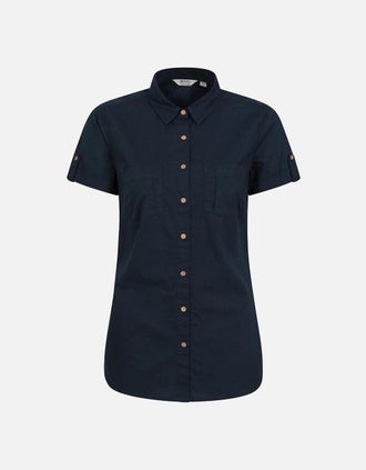 Mountain Warehouse Womens Mountain Warehouse Womens/Ladies Coconut Short-Sleeved Shirt - Navy - Size: 14