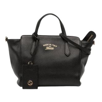 Gucci Pre-owned Handbags, female, Black, Size: ONE SIZE Pre-owned Mini Swing Satchel