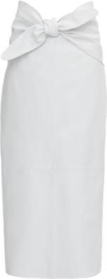 The Attico The Attico White leather Butterfly Midi Skirt Size S