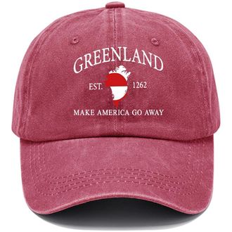 Generic Make America Go Away Hat, Greenland Hat, Make America Go Away Baseball Cap Claret