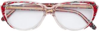 Saint Laurent Pre-owned Acetate sunglasses - Dames - Vintage Accessoires - Rood - ONE Size - Vintage