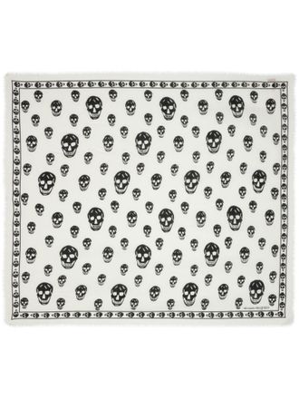 Alexander McQueen White Skull Scarf