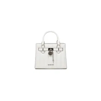 Michael Kors Handbags, female, White, Size: ONE SIZE Hamilton Small Satchel