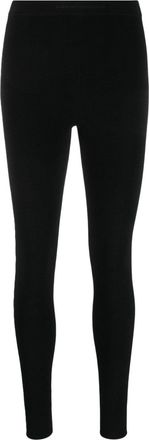 Paco Rabanne logo-waistband leggings - women - Polyamide/Viscose/Elastane/Polyester - M - Black