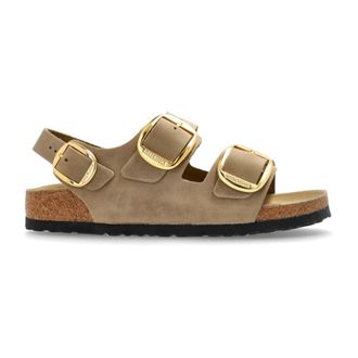 Birkenstock Milano Big Buckle - Dames - Sandalen - Beige - 36 EU - Leer - Schoenen