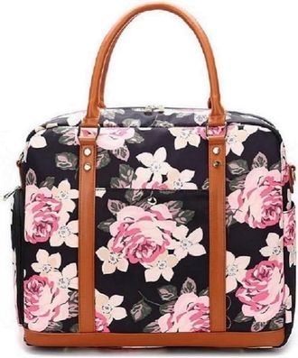 Generic Hospital bag Spacious main compartment 3 slip pockets 1 wet dry zip pockets shoe compartment foldable expandable water resistant Airline Approved (Bla