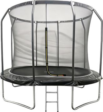 Happy Garden Trampol&iacute;n Ovalado 305x214cm Negro Sydney + Red Y Escalera