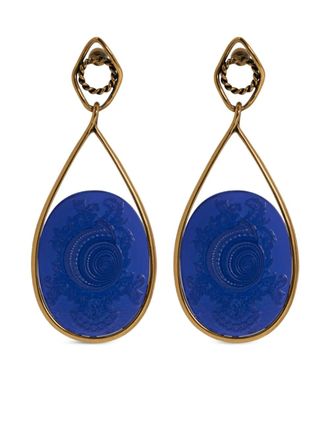Etro cameo-shell earrings - Gold