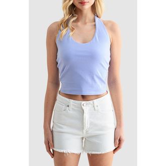 Lush Stretch Cotton Halter Top in Periwinkle at Nordstrom Rack, Size X-Large