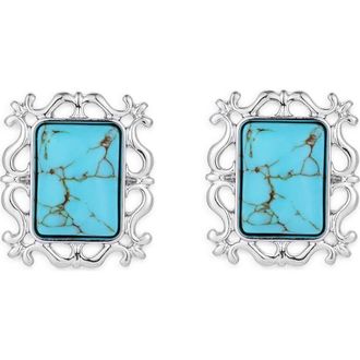 Petit Moments Viva Stud Earrings in Silver/Turquoise at Nordstrom