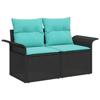 vidaXL Divano Da Giardino 2-numero Di Posti Polyrattan Vidaxl