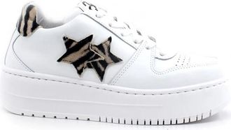 2Star 2 Stair Stelle Zebra - Dames - Sneakers - Wit - 36 EU - Leer - Schoenen