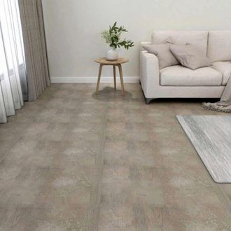 vidaXL vidaXL Tavole per Pavimenti 55 pcs Grigio 5,11 m&sup2; PVC