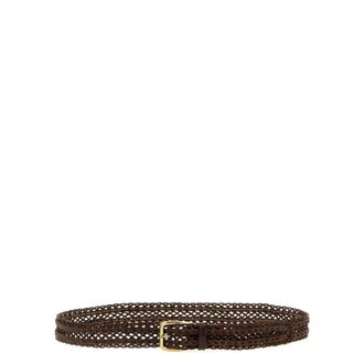 Brunello Cucinelli Heren, Accessoires, Bruin, Maat: 110 CM Leer