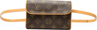 Louis Vuitton Brown Pvc Leather Pochette Sling Bag (Pre-Owned)