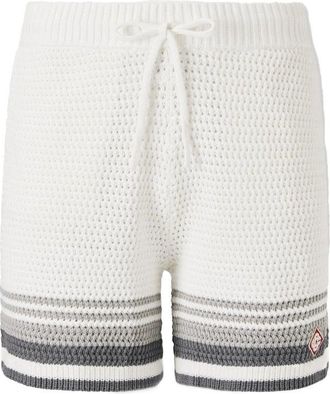 Casablanca COTTON APPLIQUE SHORTS Size: L, colour: WHITE