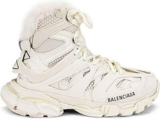 Balenciaga Track Hike Fur-Fur Sneaker Boots