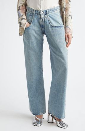 Maison Margiela Straight Leg Jeans in Ice Blue at Nordstrom, Size 27